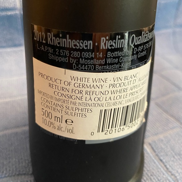 Moselland Cat Collection Wine bottle 2012 Riesling - Picture 5 of 5
